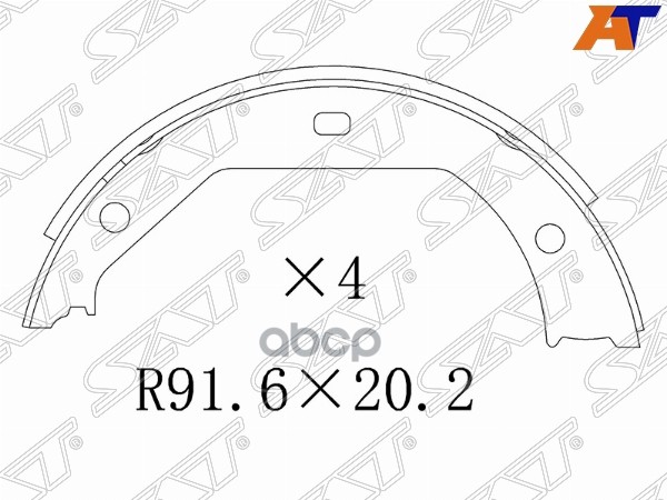 

Колодки Тормозные Барабанные Зад Bmw 3 E46/E90/F30 99-18/ 5 E39 95-03 Sat St-28-0074