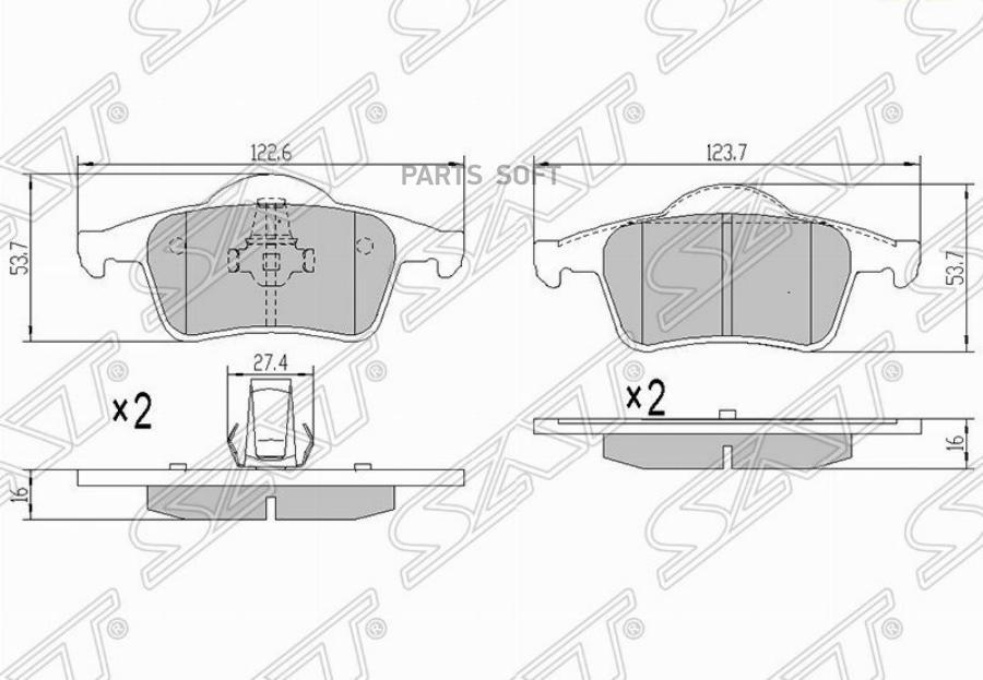 

Колодки Тормозные Зад Volvo S60/S80/V70/Xc70 97-02 1Шт Sat St-30648382