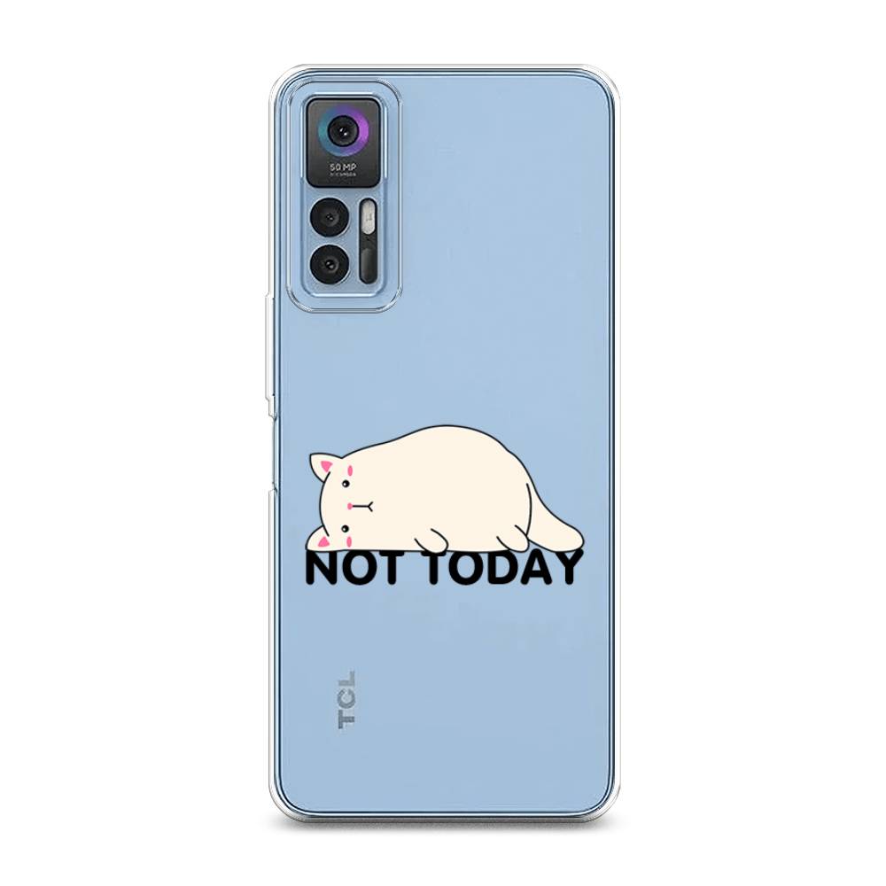 

Чехол на TCL 30 "Cat not today", Белый;розовый;черный, 290650-1