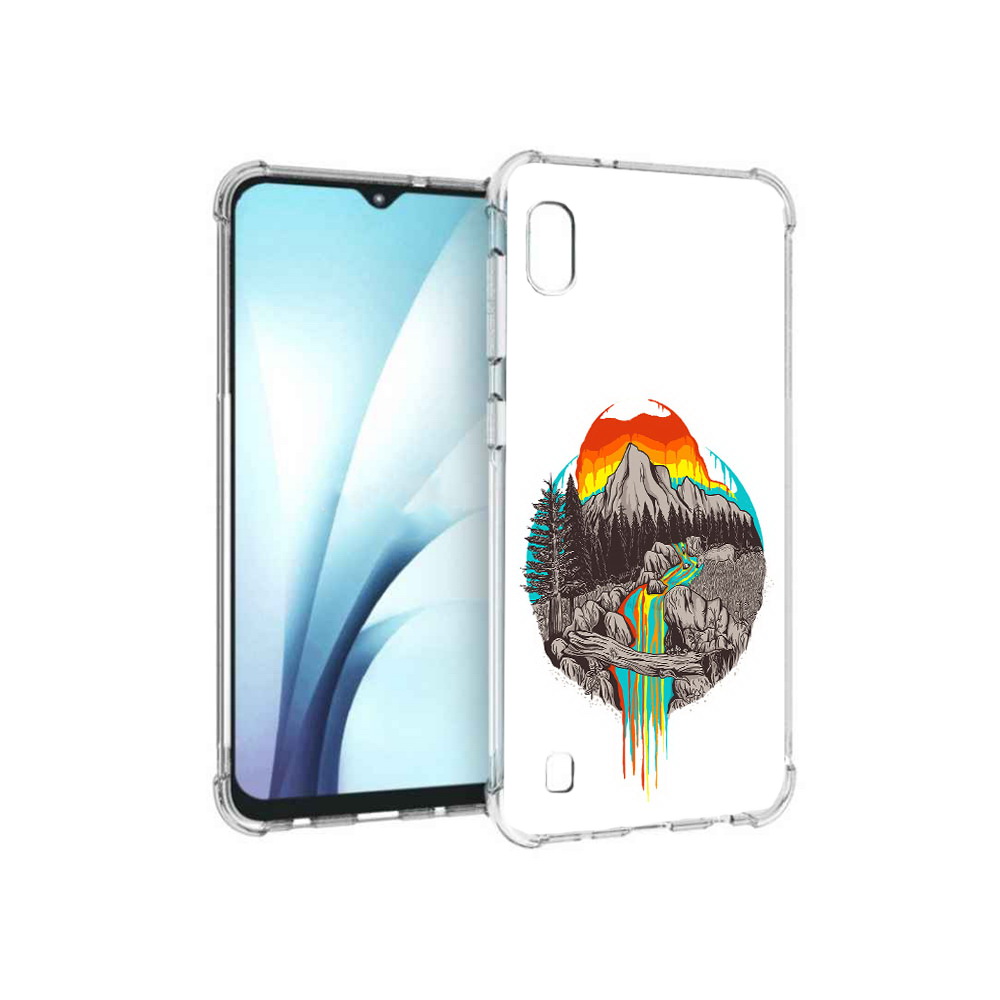 

Чехол MyPads Tocco для Samsung Galaxy A10 Радужный водопад (PT147645.531.144), Прозрачный, Tocco