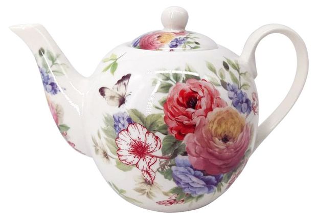 фото Заварочный чайник мфк-профит цветы фарфор разноцветный 800 мл