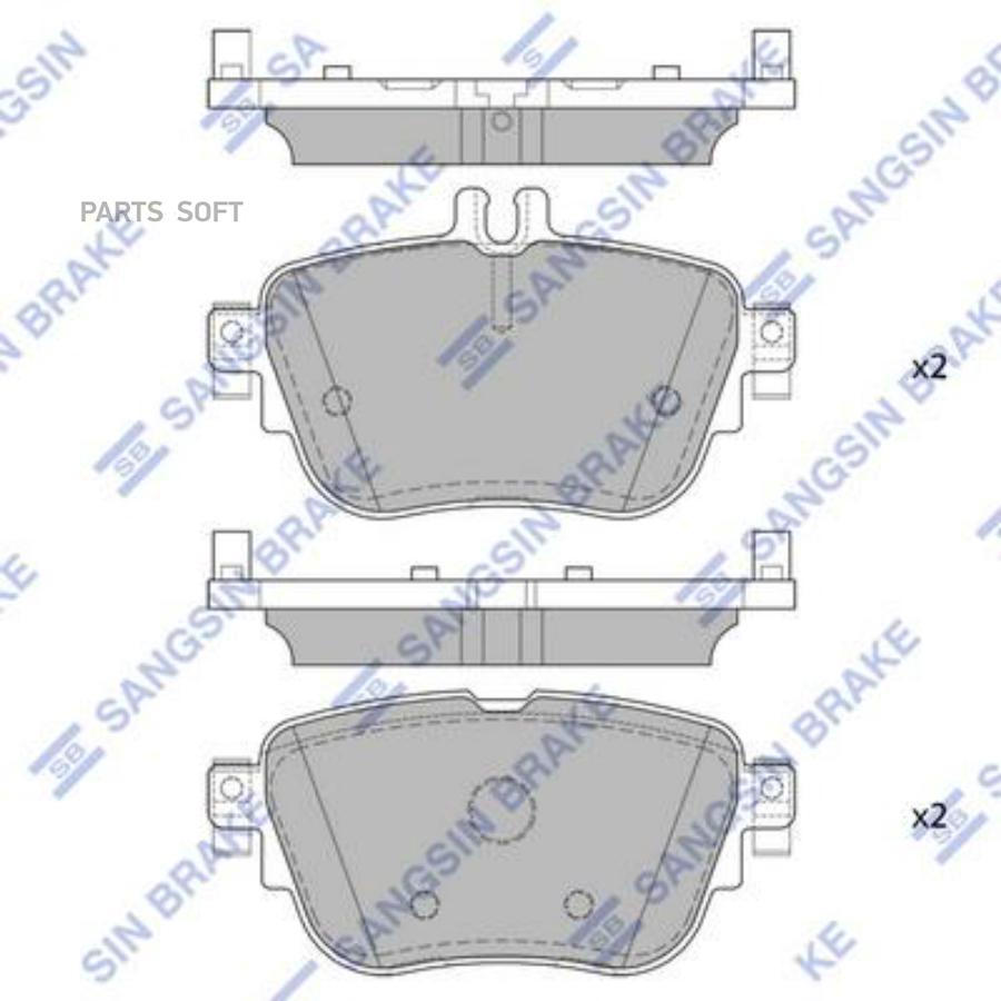 

Колодки Торм.Диск.Задн. Mercedes Benz E300 17-19 Sangsin brake арт. SP4155