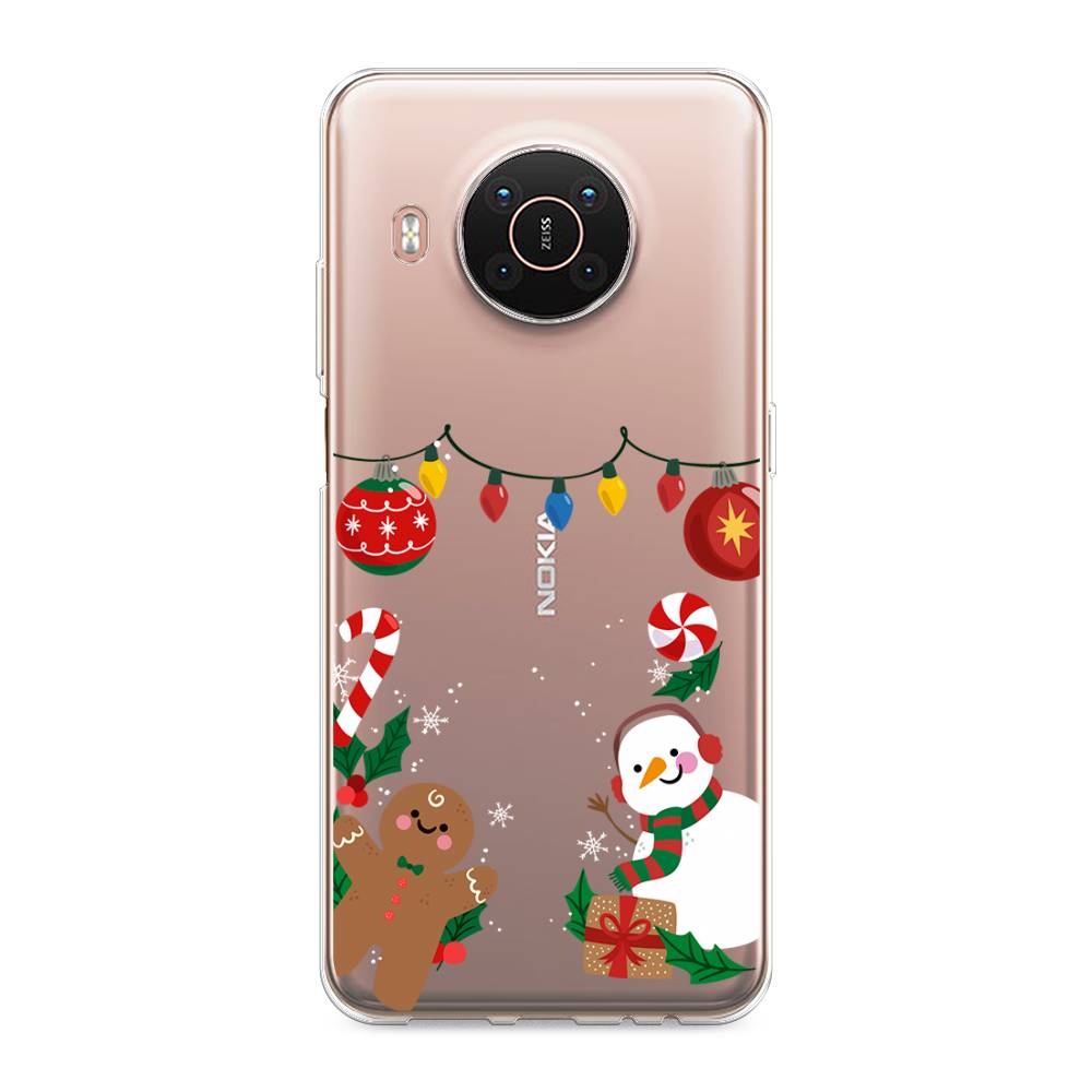 

Чехол на Nokia X20"Новогоднее настроение", Коричневый;красный;зеленый, 124250-5
