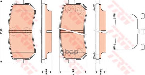 

Колодки Тормозные Hyundai I30 Kia Ceed,Rio (05-) Задние (4Шт.) Trw Gdb3474