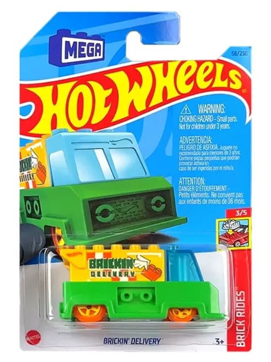 Машинка Hot Wheels грузовик HKG31 металлическая BRICKIN DELIVERY машинка hot wheels brick rides brickin delivery hkj87 n521