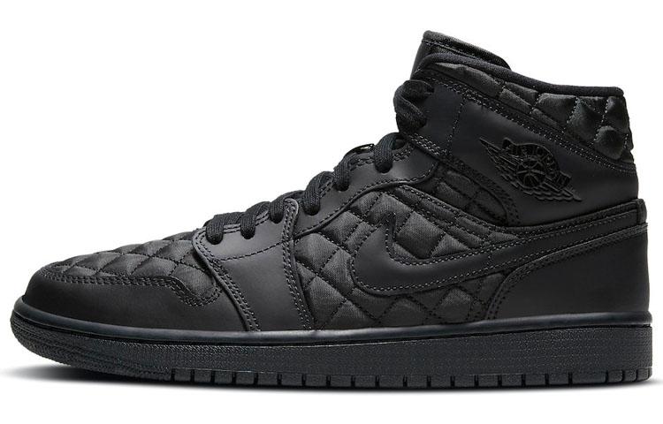 

Кеды унисекс Jordan Air Jordan 1 Mid SE Black Quilted черные 40 EU, Черный, Air Jordan 1 Mid SE Black Quilted