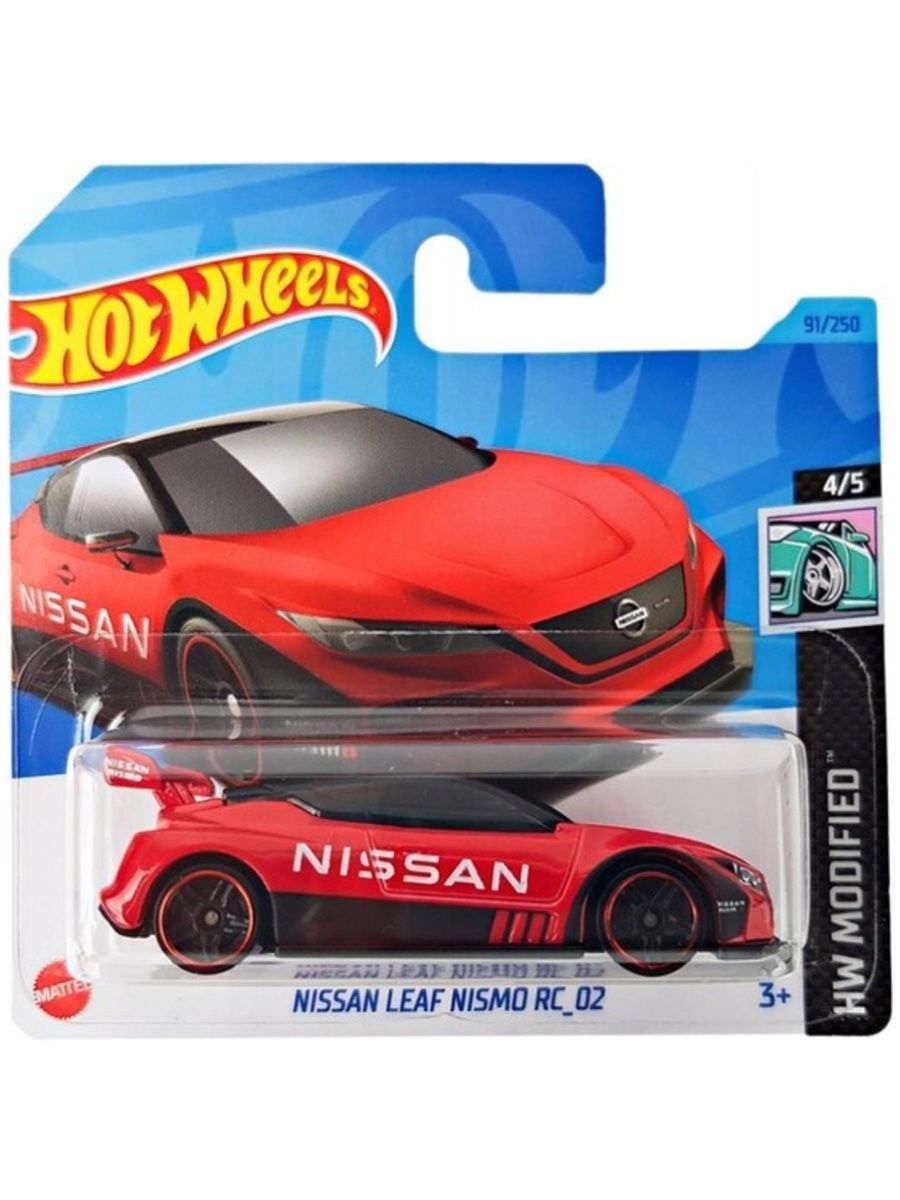 

Машинка Hot Wheels легковая машина HKH86 металлическая NISSAN LEAF NISMO RC 02, Красный, HKH86