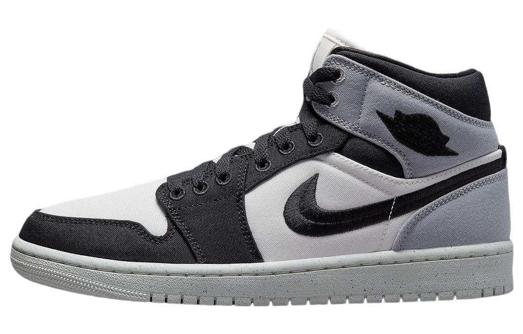 

Кеды унисекс Jordan Air Jordan 1 Mid SE Canvas серые 35.5 EU, Серый, Air Jordan 1 Mid SE Canvas