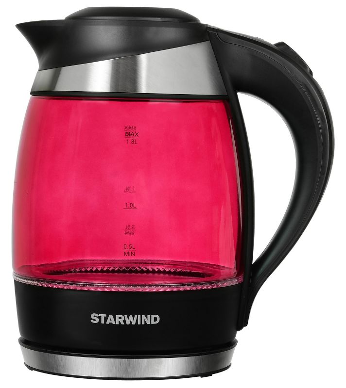 Чайник электрический STARWIND SKG2214 малиновый чайник электрический hyundai hyk g4808 малиновый