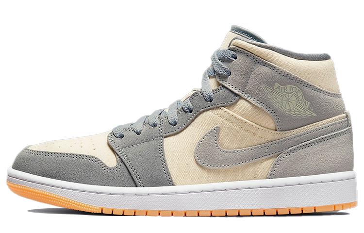 

Кеды унисекс Jordan Air Jordan 1 mid se coconut milk серые 40.5 EU, Серый, Air Jordan 1 mid se coconut milk