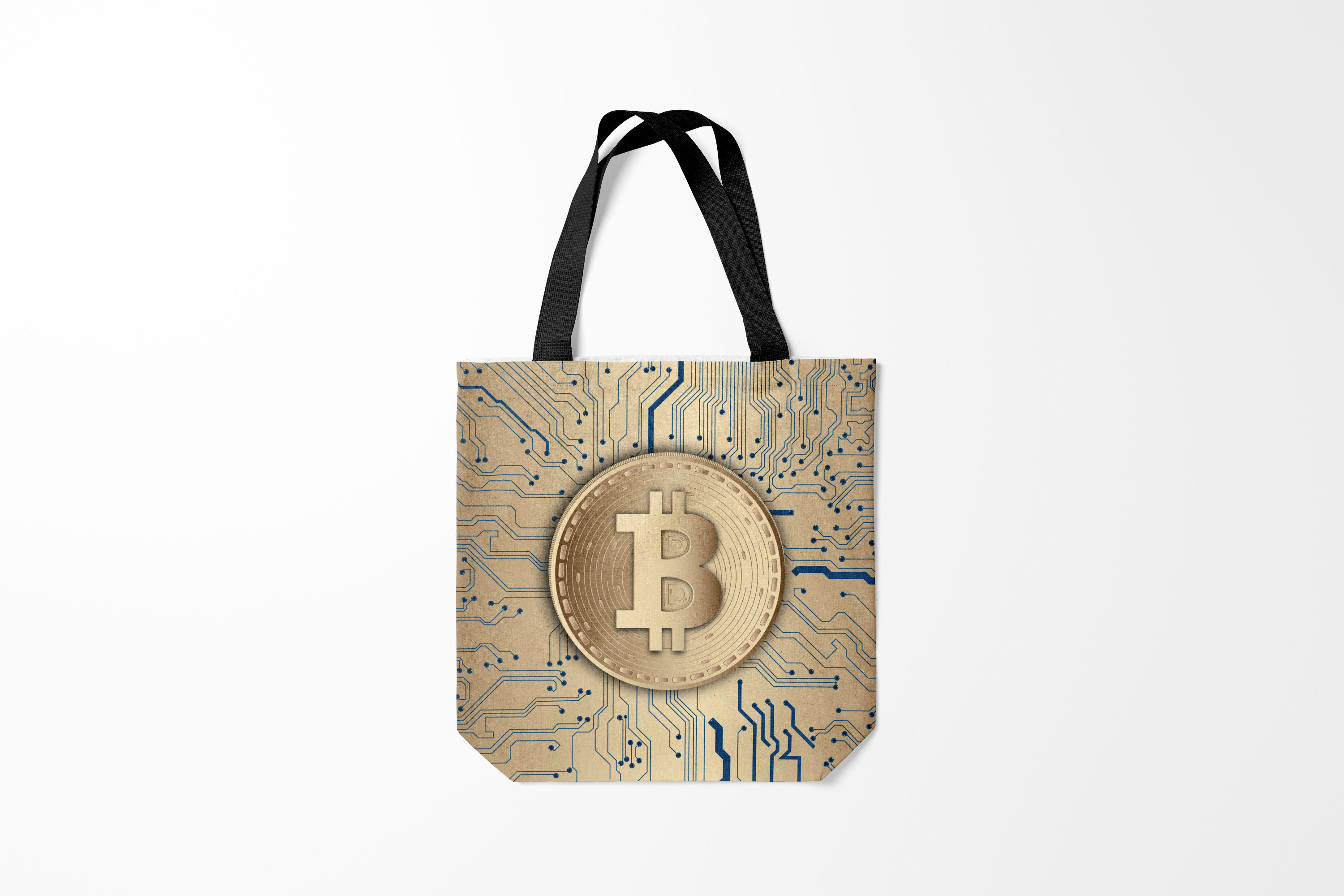 

Сумка шoппер унисекс Burnettie Знаки Биткоин, разноцветный, Знаки Биткоин