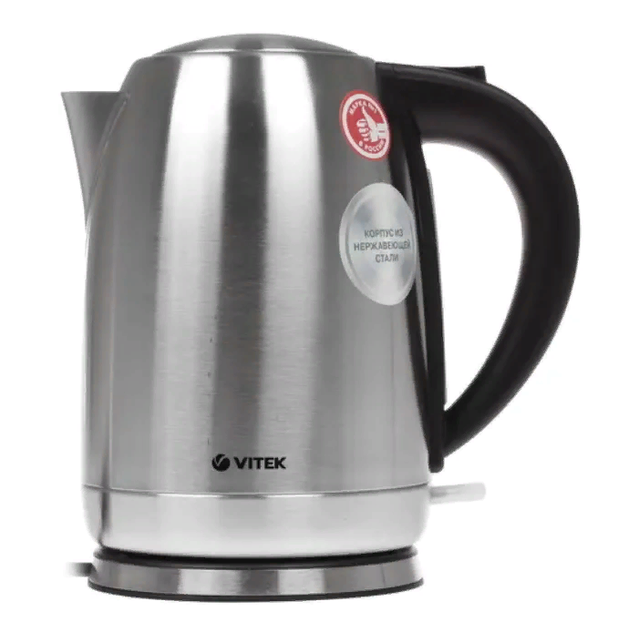 Чайник электрический Vitek VT-7033 1.7л серебристый/черный