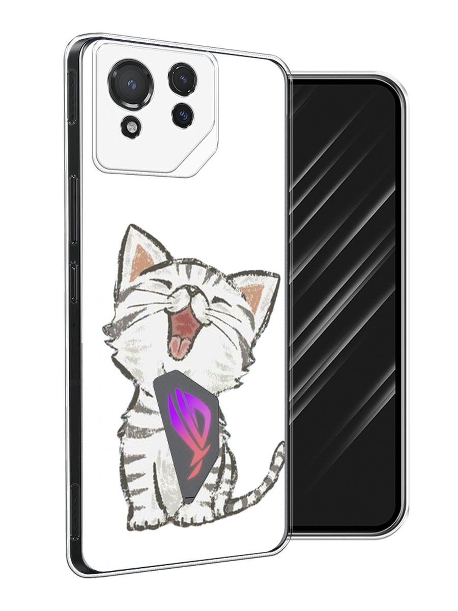 

Чехол Awog на Asus ROG Phone 8 "Котенок рисованный", Серый;белый, 45150-1