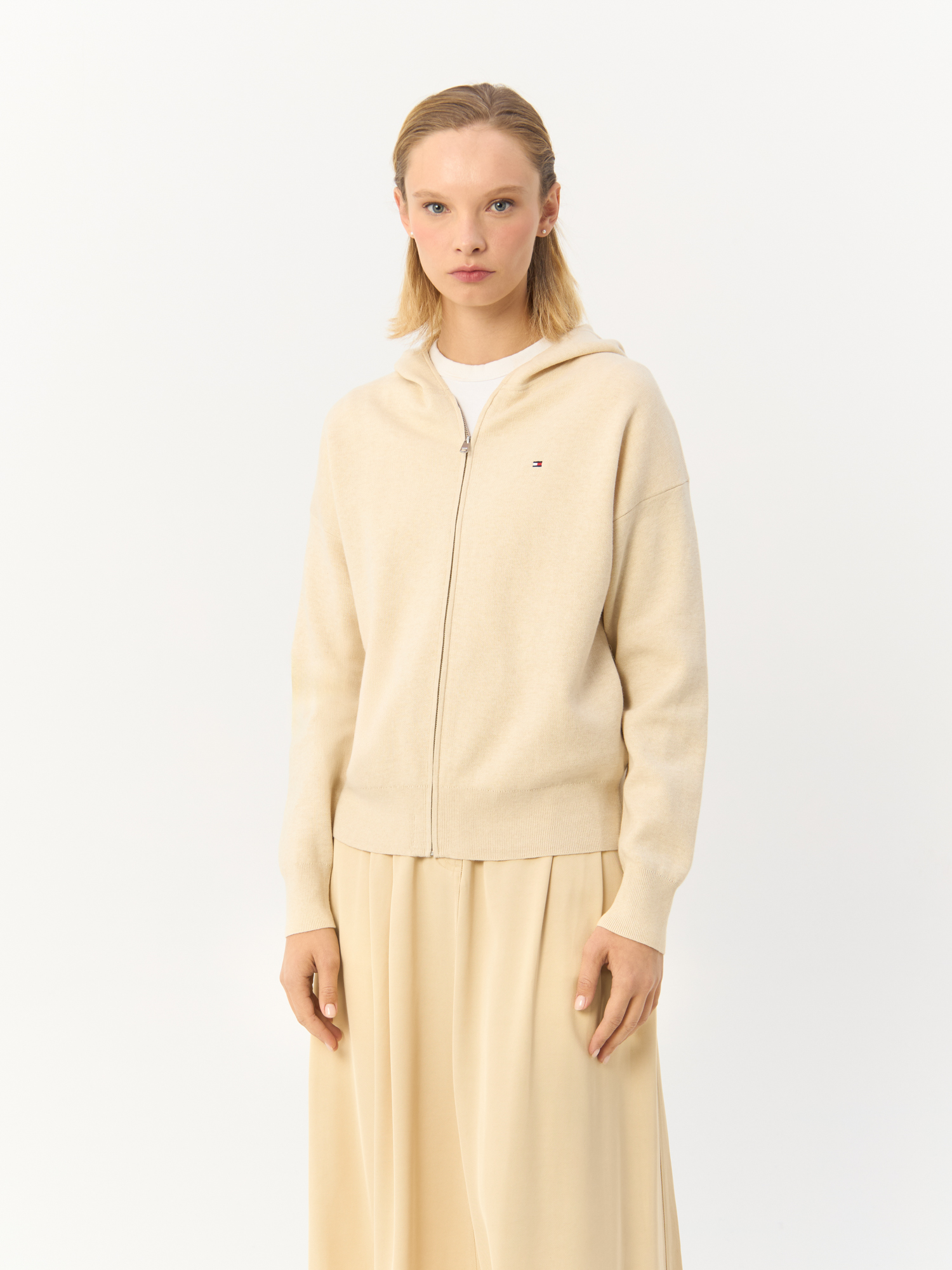 

Кардиган женский Tommy Hilfiger WW0WW42018 бежевый XXS, WW0WW42018