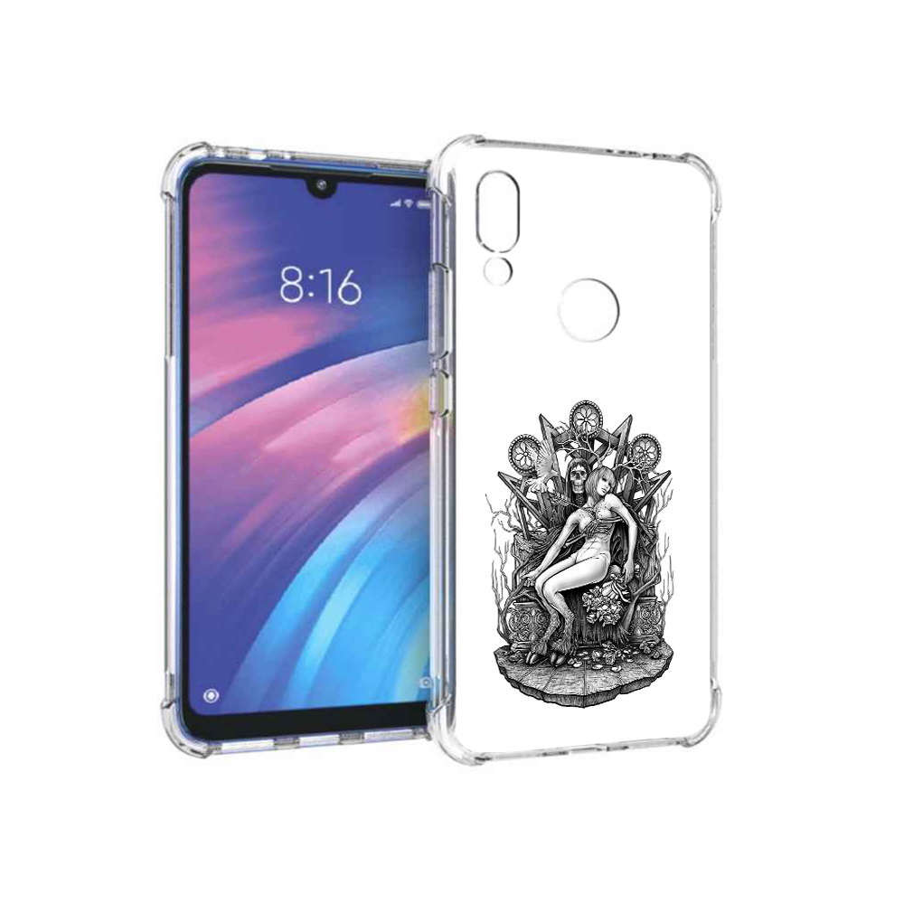 

Чехол MyPads Tocco для Xiaomi Redmi Y3 девушка на троне, Прозрачный, Tocco