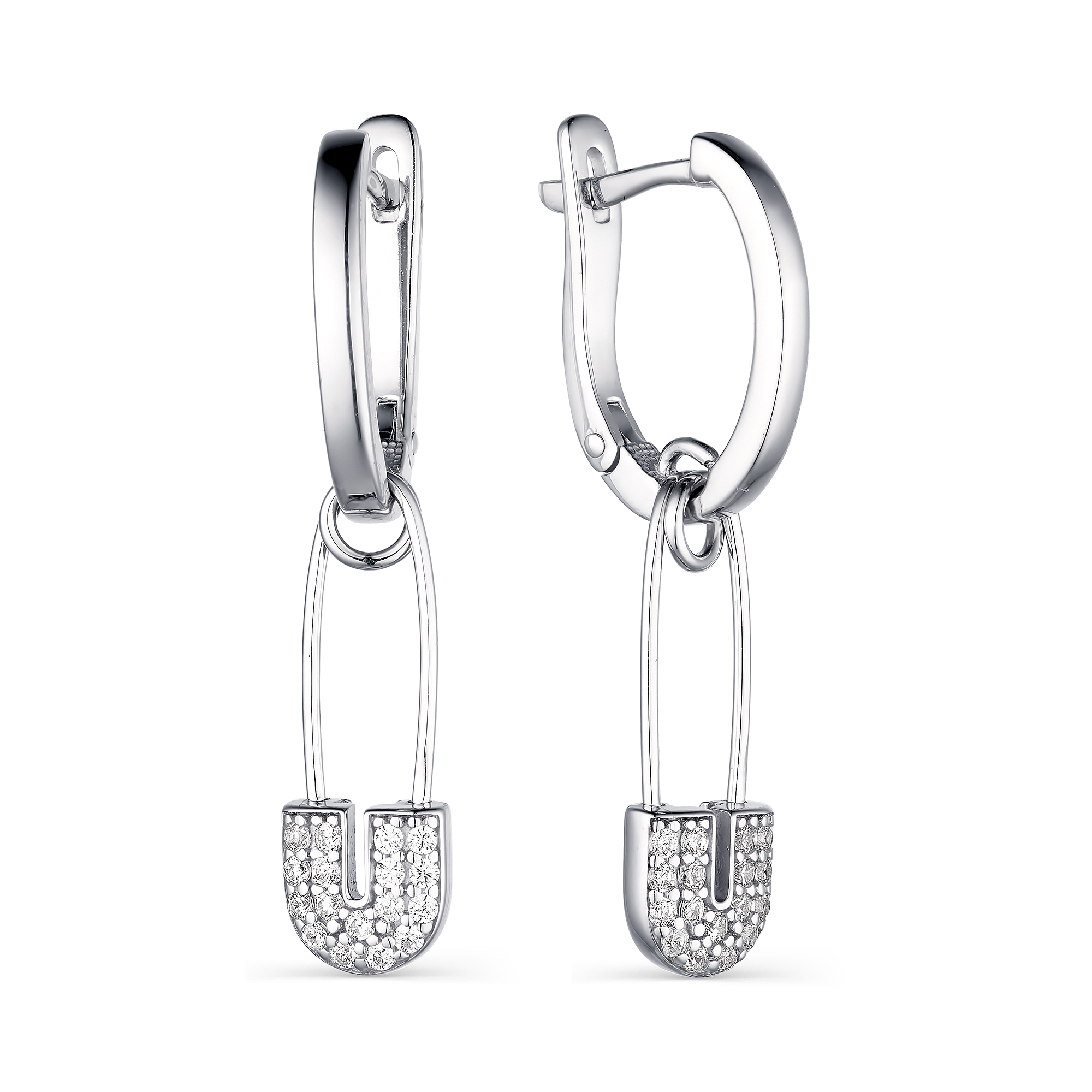 

Серьги из серебра с фианитом АЛЬКОР 02-1728/00КЦ-00, 02-1728/00КЦ-00