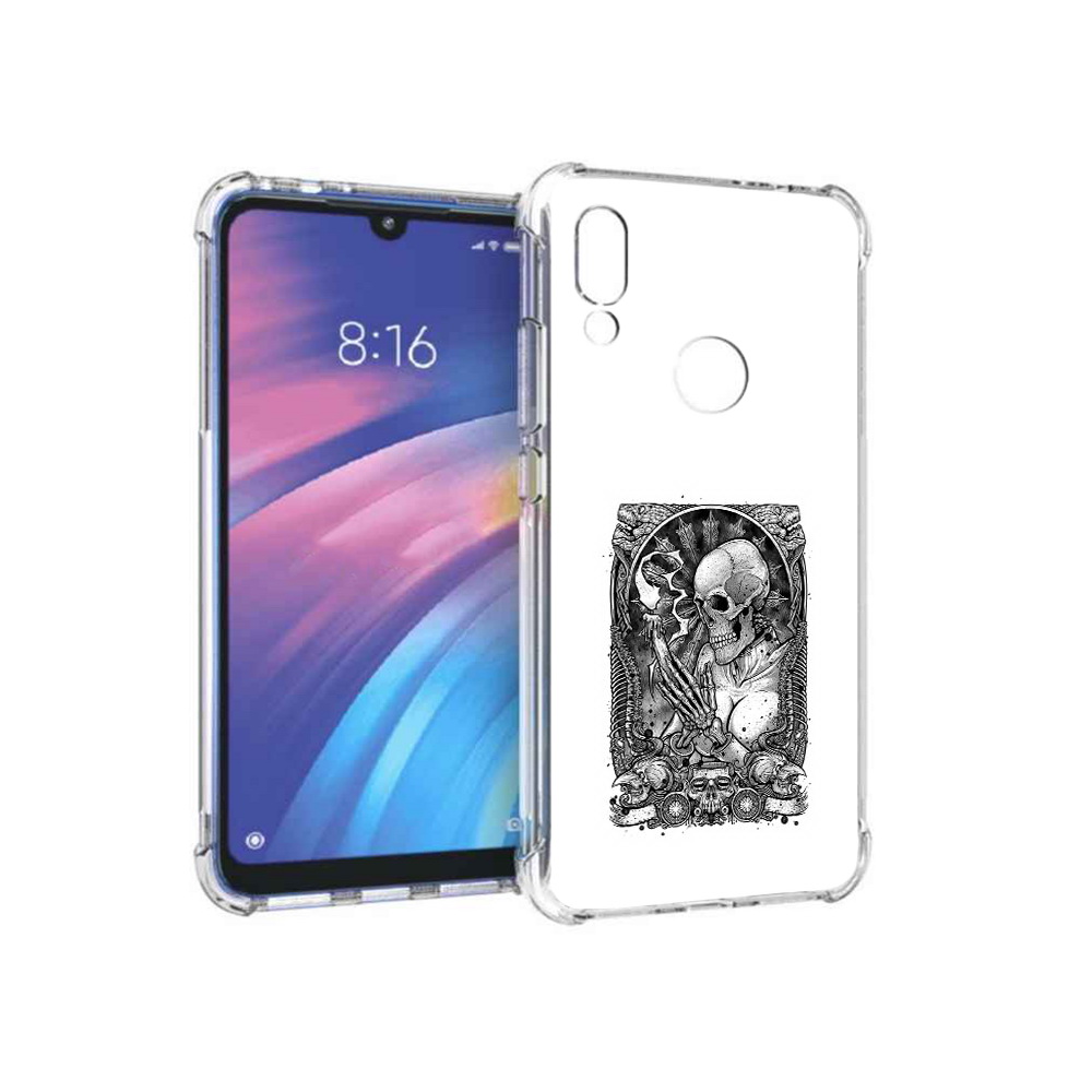 

Чехол MyPads Tocco для Xiaomi Redmi Y3 девушка скелет, Прозрачный, Tocco