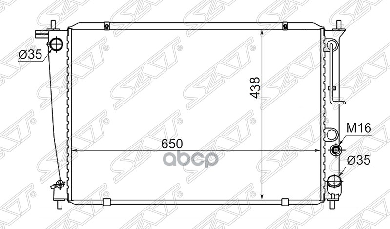 

Радиатор Hyundai H1/H200/Starex 2.4/2.5td/2.6d 97-07 Sat арт. HY0013