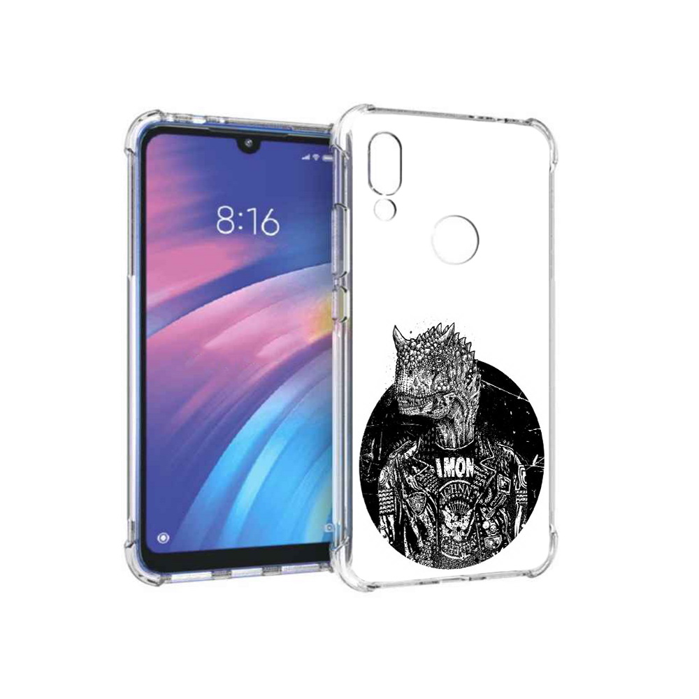 

Чехол MyPads Tocco для Xiaomi Redmi Y3 динозавр в куртке, Прозрачный, Tocco