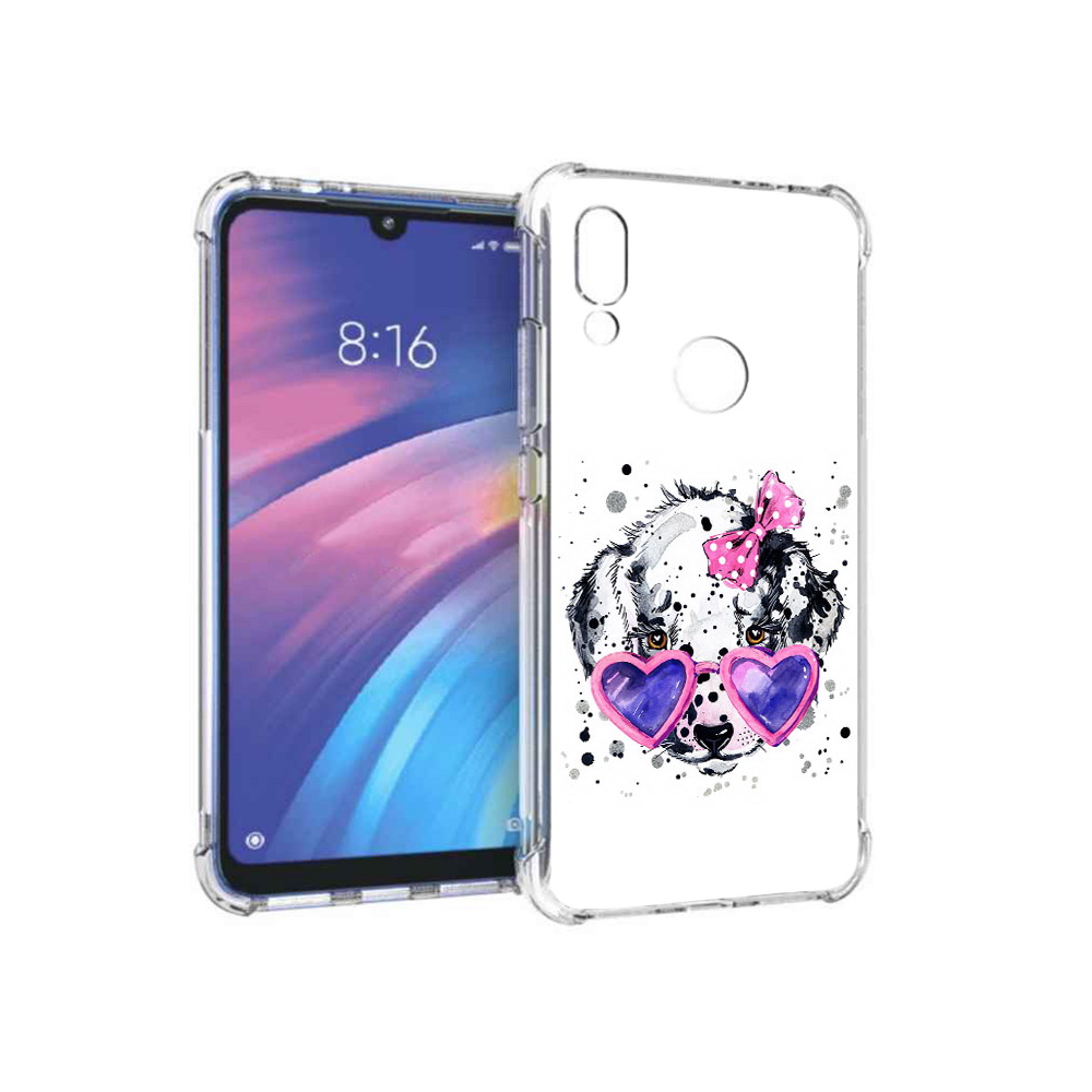 

Чехол MyPads Tocco для Xiaomi Redmi Y3 долматинец в очках, Прозрачный, Tocco