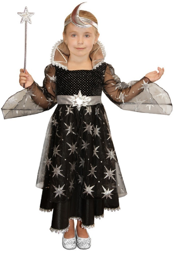 фото Костюм карнавальный элит классик фея ночи с волшебной палочкой детский р.28 (116 см)