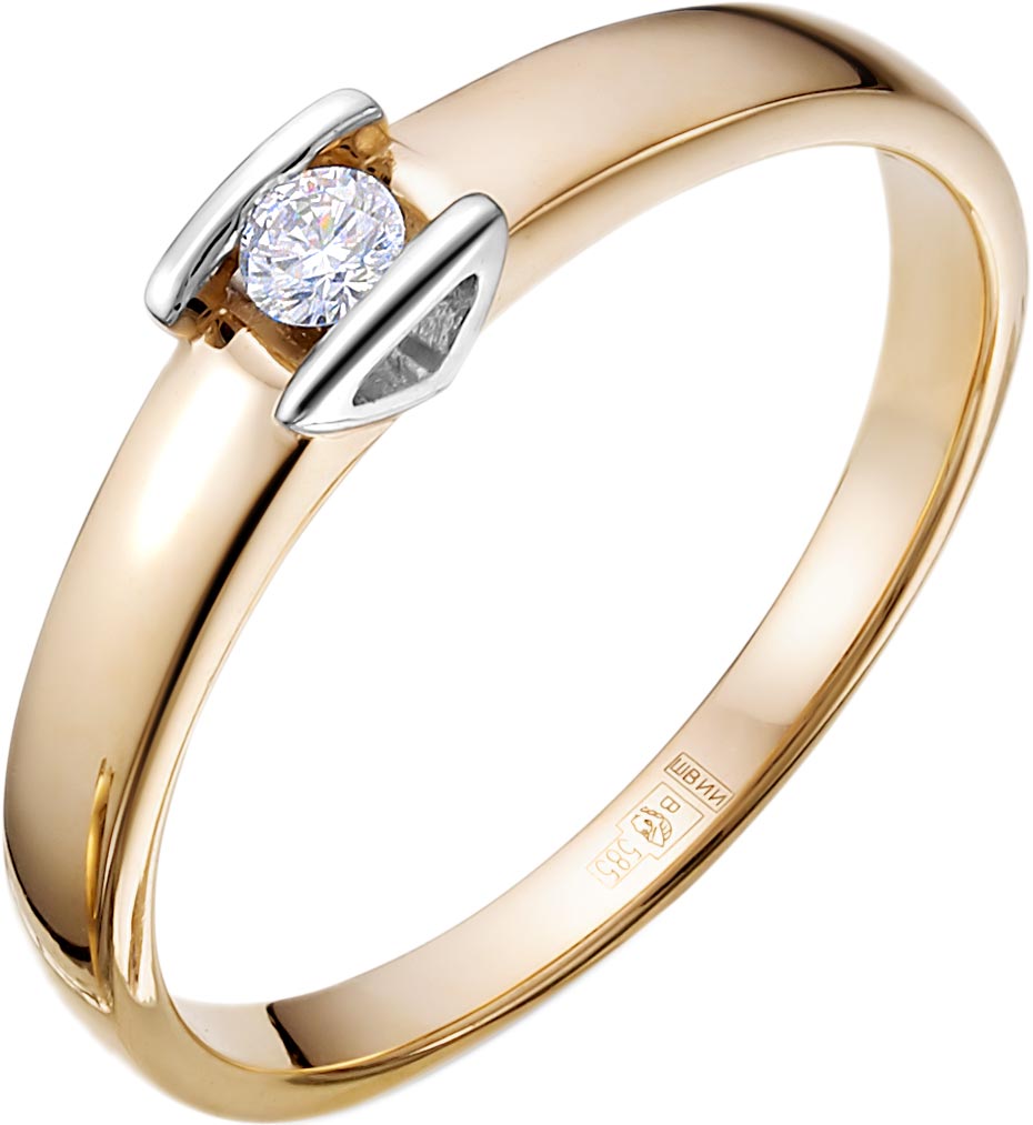 

Кольцо из красного золота с бриллиантом р. 17 Azamant jewelry 01-01-213_17, 01-01-213_17