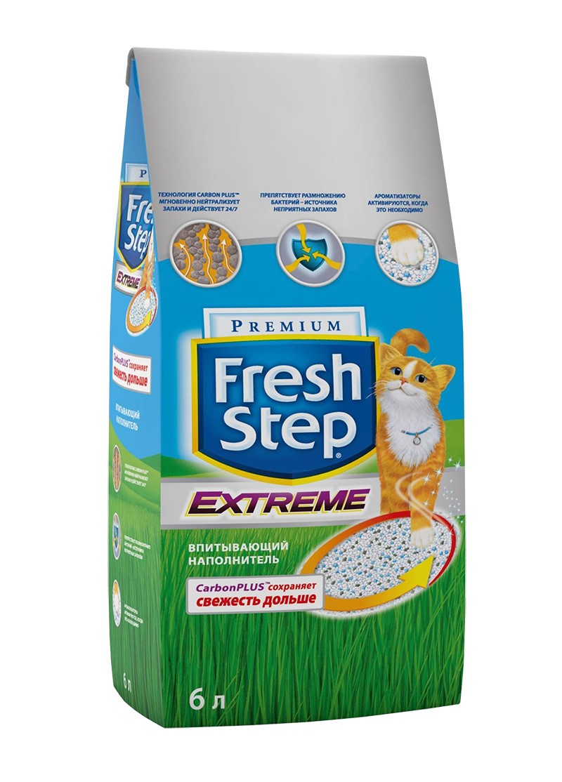 

Наполнитель для кошачьего туалета Fresh Step Extreme впитывающий 3,17 кг