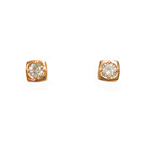 

Серьги из красного золота с фианитом 585Gold 12002001072, 12002001072