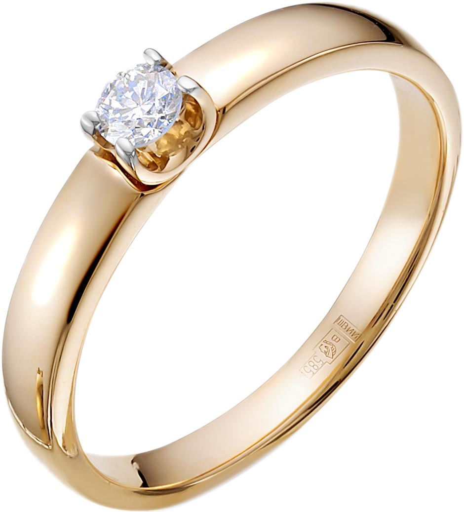 

Кольцо из красного золота с бриллиантом р. 16,5 Azamant jewelry 01-01-223_16-5, 01-01-223_16-5