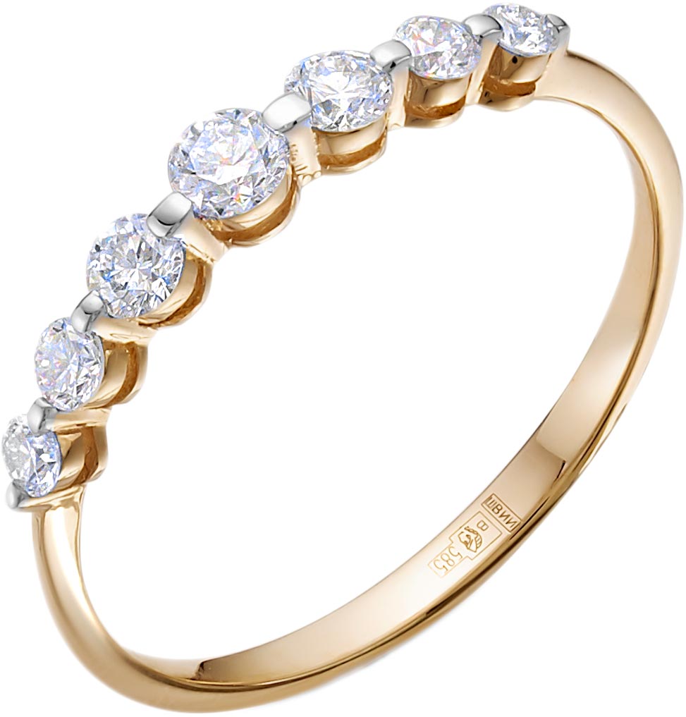

Кольцо из красного золота с бриллиантами р. 17 Azamant jewelry 01-12-217_17, 01-12-217_17