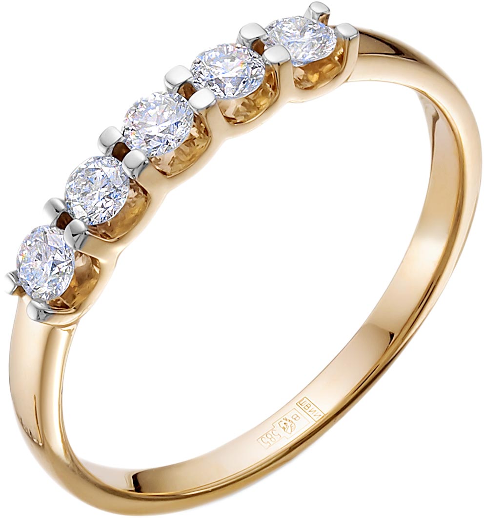

Кольцо из красного золота с бриллиантами р. 17 Azamant jewelry 01-12-218_17, 01-12-218_17