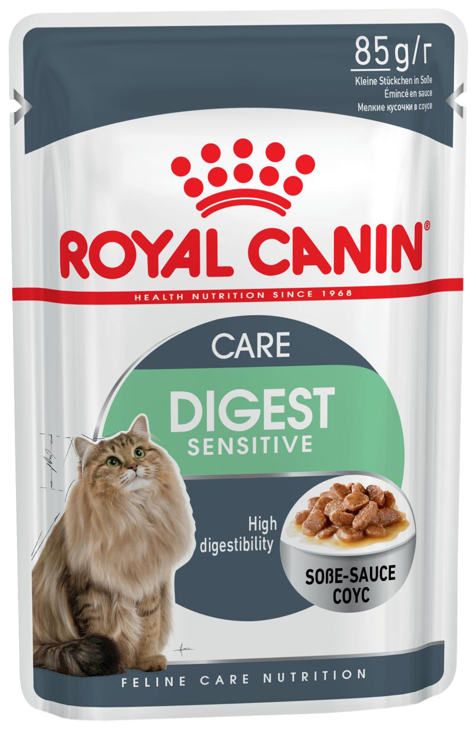 фото Влажный корм для кошек royal canin digest sensitive с чувствительным пищеварением,85 г