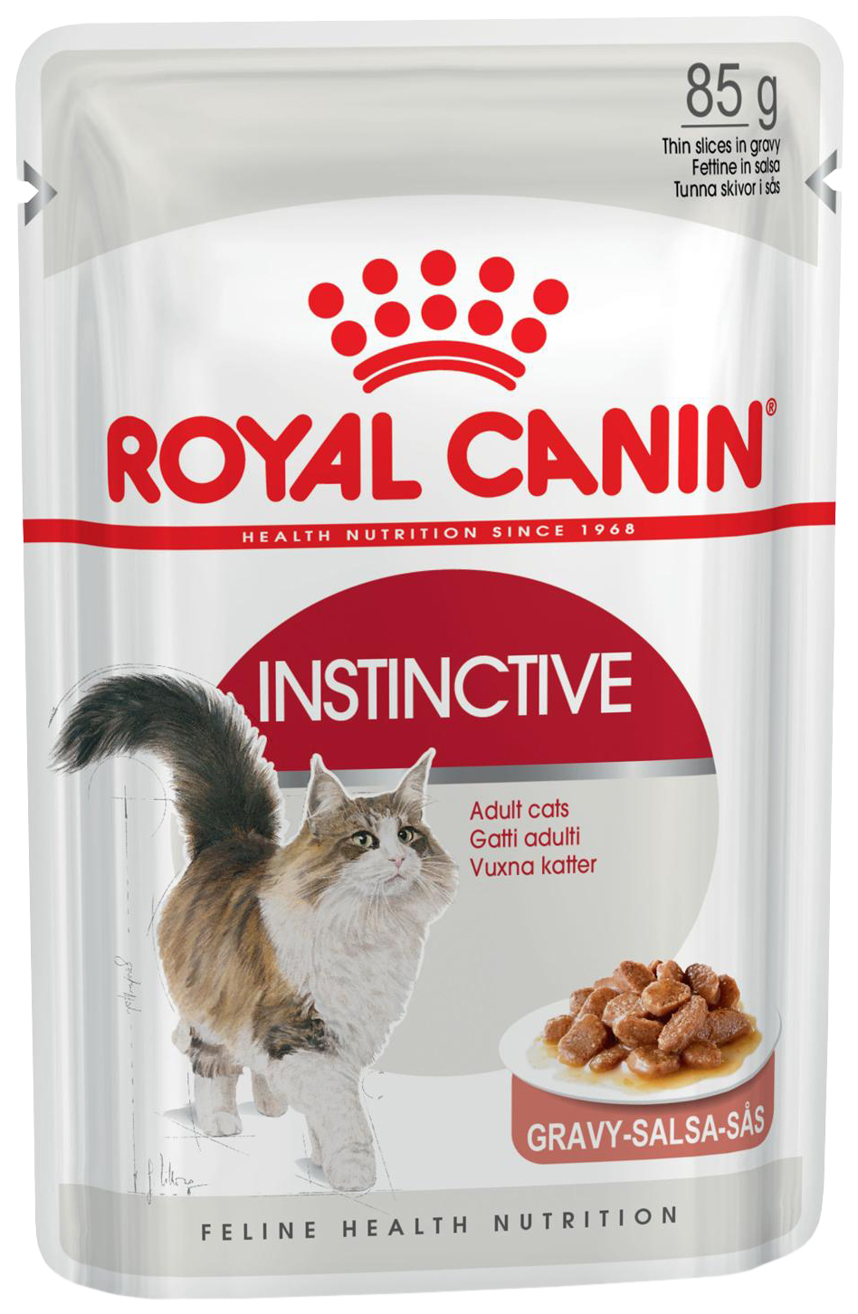 фото Влажный корм для кошек royal canin instinctive с мясом и рыбой, 85 г