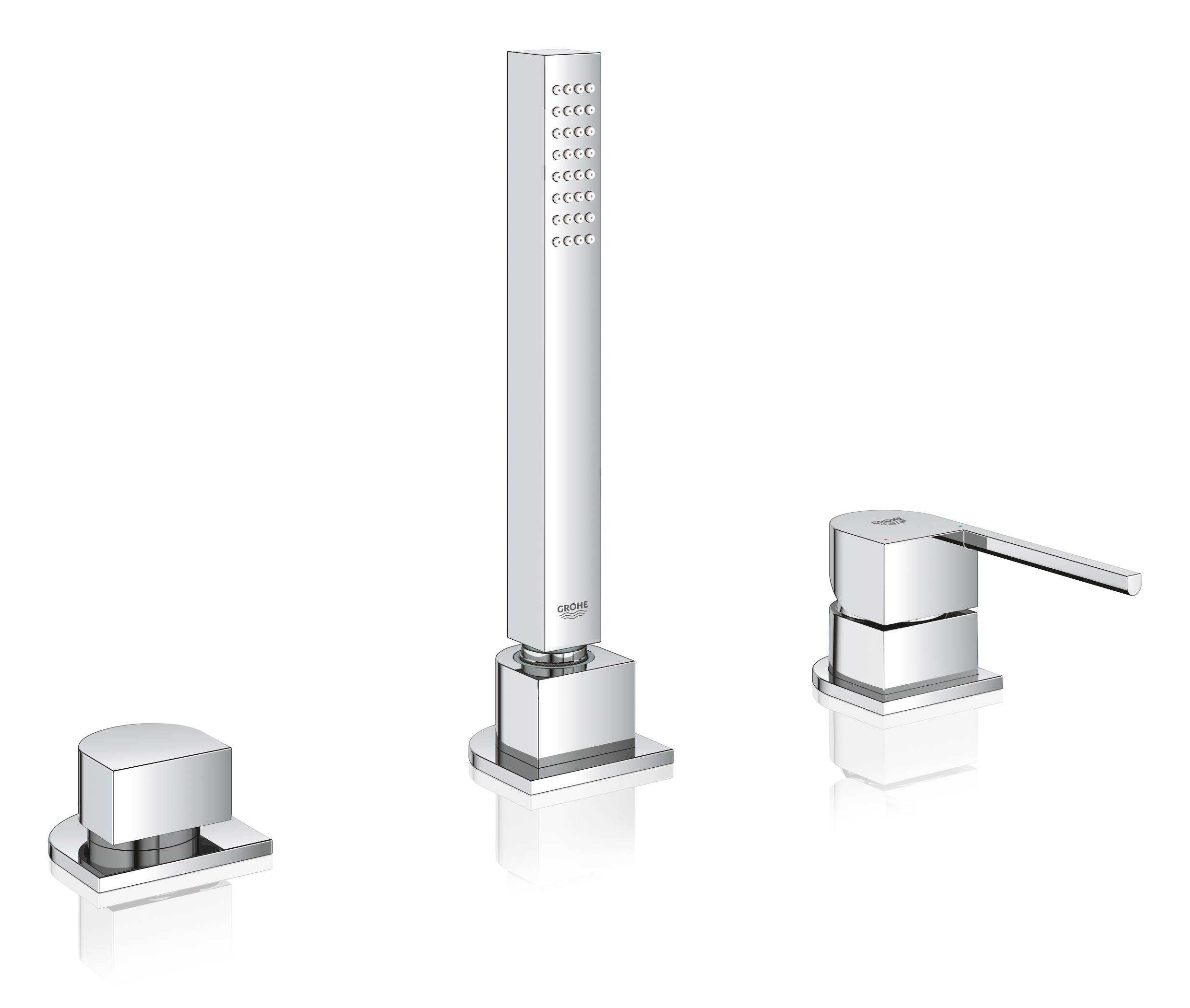 

Смеситель для ванны на 3 отверстия GROHE Plus (23845003), Серебристый, Plus