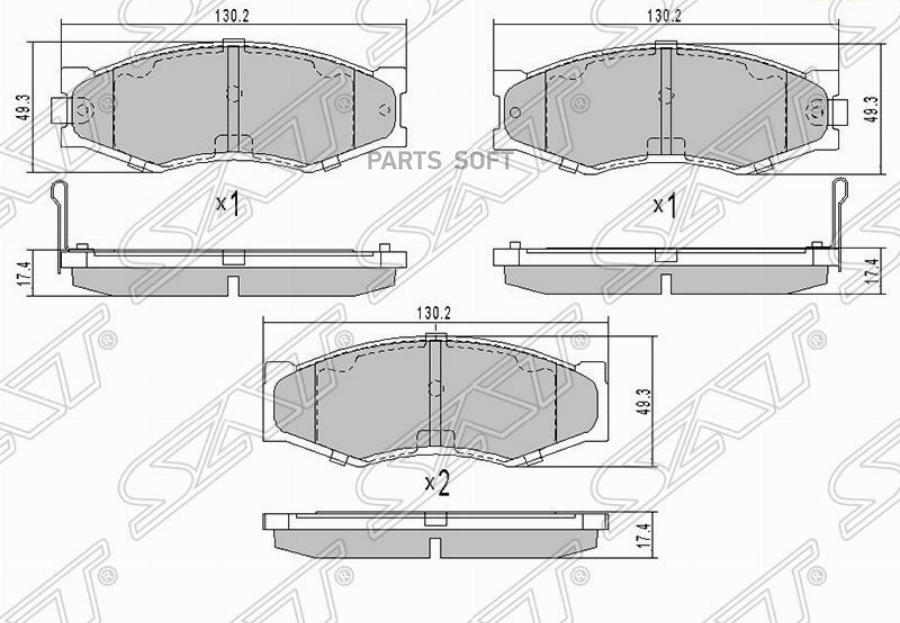 

Тормозные колодки SAT передние для Datsun D21 ST4106031E94