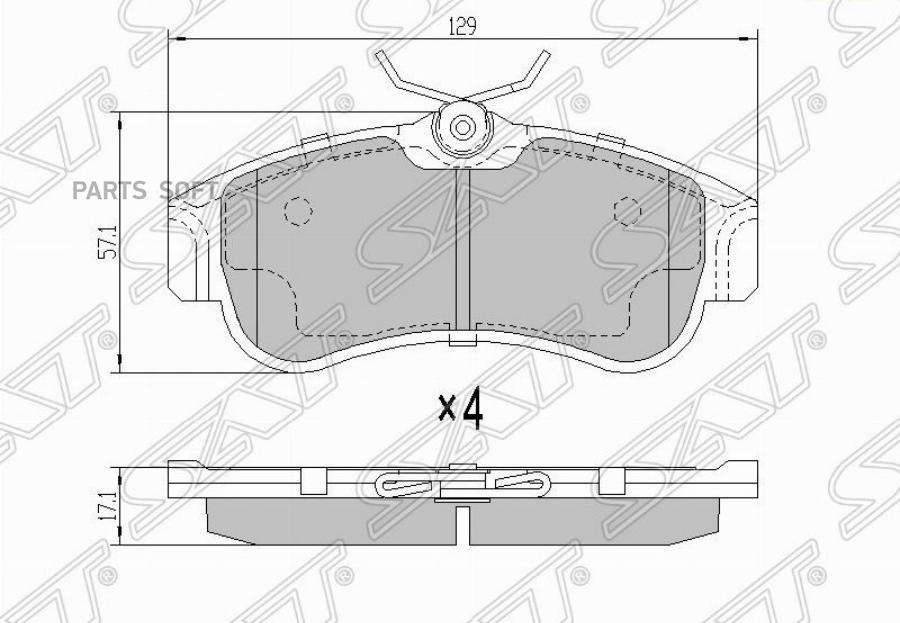 

Колодки Тормозные Перед Nissan Almera N15/16/Primera P10/11 Sat арт. ST-41060-4M525