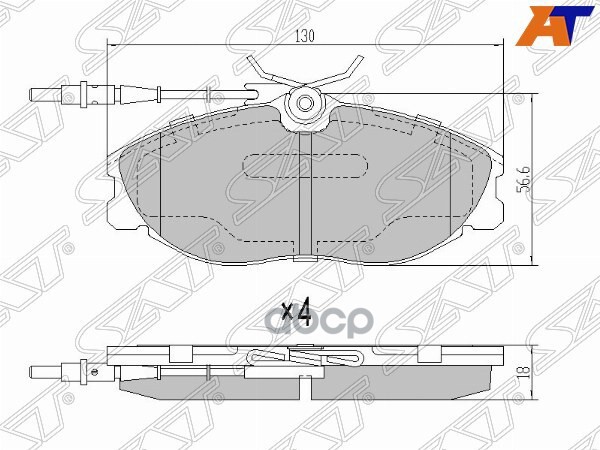 

Колодки Тормозные Перед Citroen Xsara 98-05/Peugeot 306 96-01/406 96-04 Sat арт. ST-425206