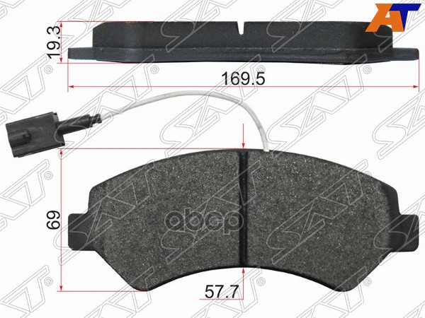 

Колодки тормозные перед PEUGEOT BOXER 06-/FIAT DUCATO/CITROEN JUMPER (1 датчик износа SAT