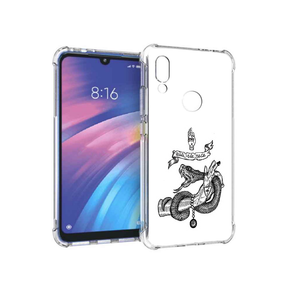 

Чехол MyPads Tocco для Xiaomi Redmi Y3 змея на руке рисунок, Прозрачный, Tocco