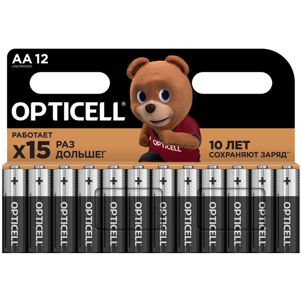 Батарейки Opticell Basic 5051010 AA 12шт usb батарейки nimh типа ааа 2 шт