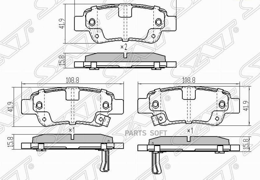 

Колодки Тормозные Зад Honda Cr-V Re Sat арт. ST-43022-SWW-G02