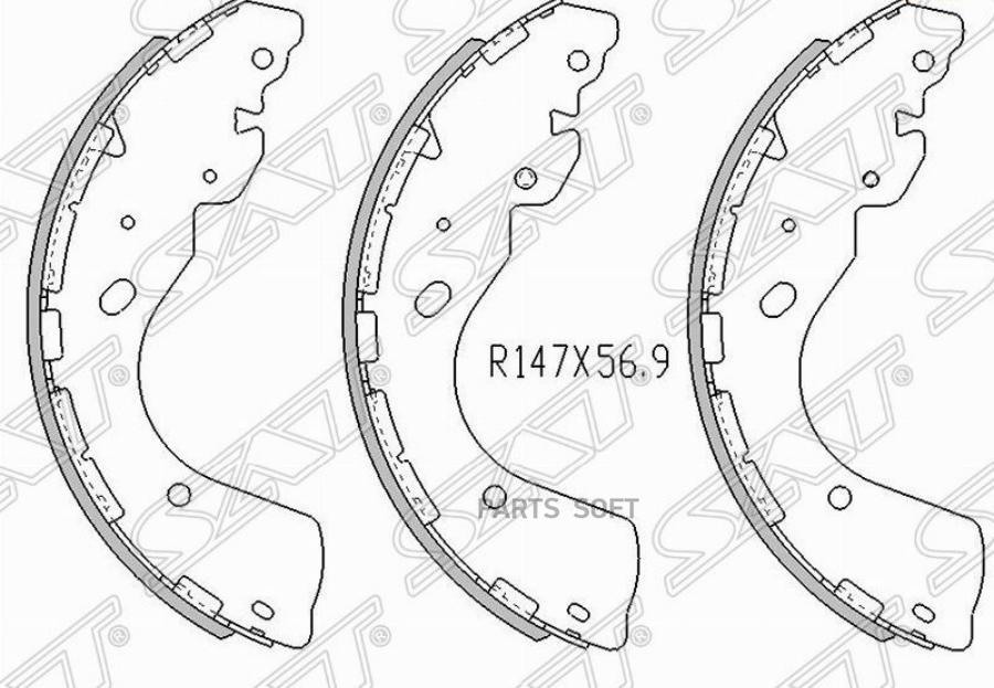 SAT Колодки тормозные зад NISSAN NAVARA 05-