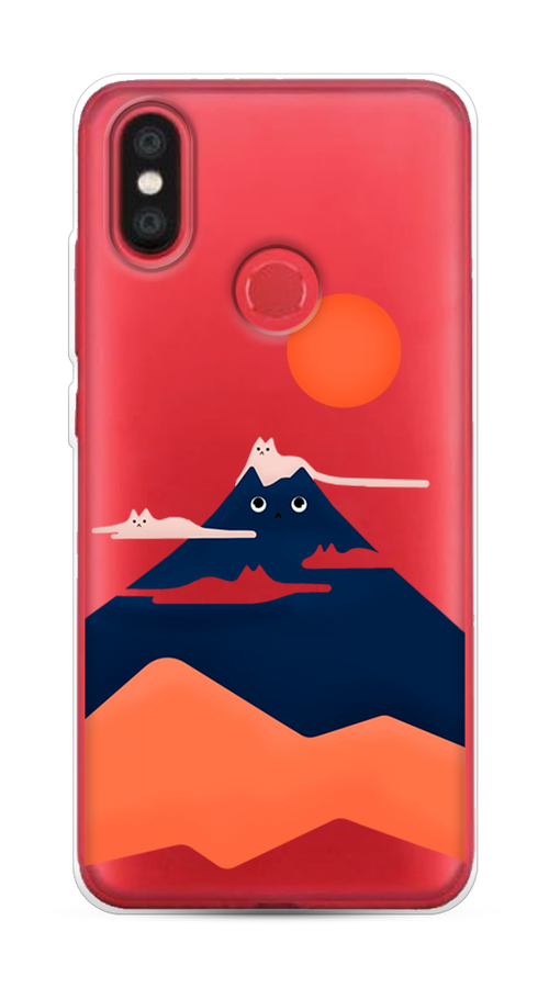 

Чехол на Xiaomi Mi 6X"Кот-гора", Черный;оранжевый, 33350-4