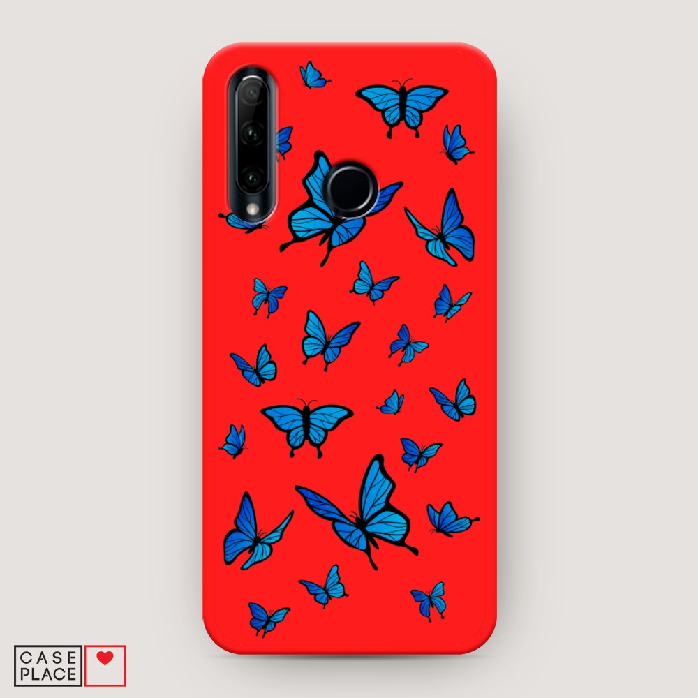 

Чехол Awog на Honor 10i/20 Lite 2019/20e/Huawei P Smart Plus 2019 "Синие бабочки"