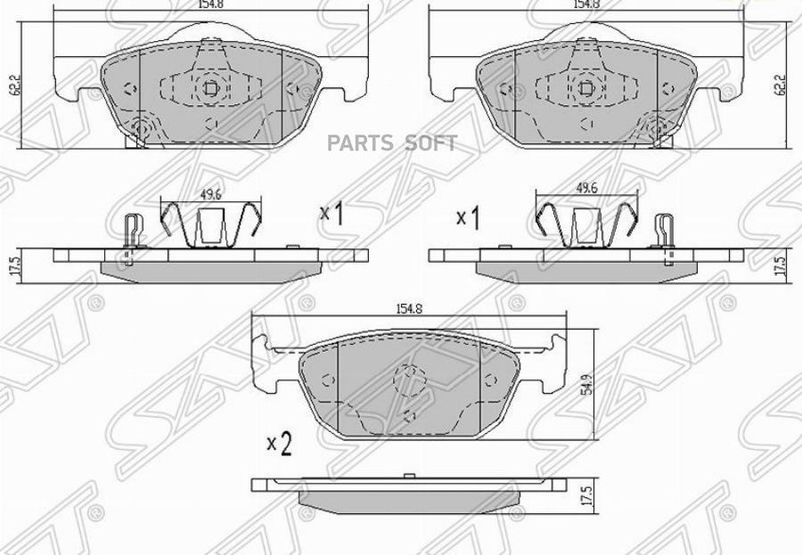 

Колодки Тормозные Перед Honda Accord Cu# 08-13/Civic Fb/Fk 12- Sat арт. ST-45022-TL1-G01