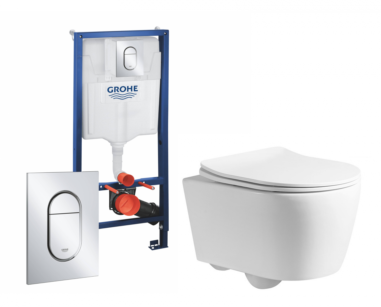 

Комплект: инсталляция Grohe Solido + унитаз Sella PP + кнопка хром, 553405