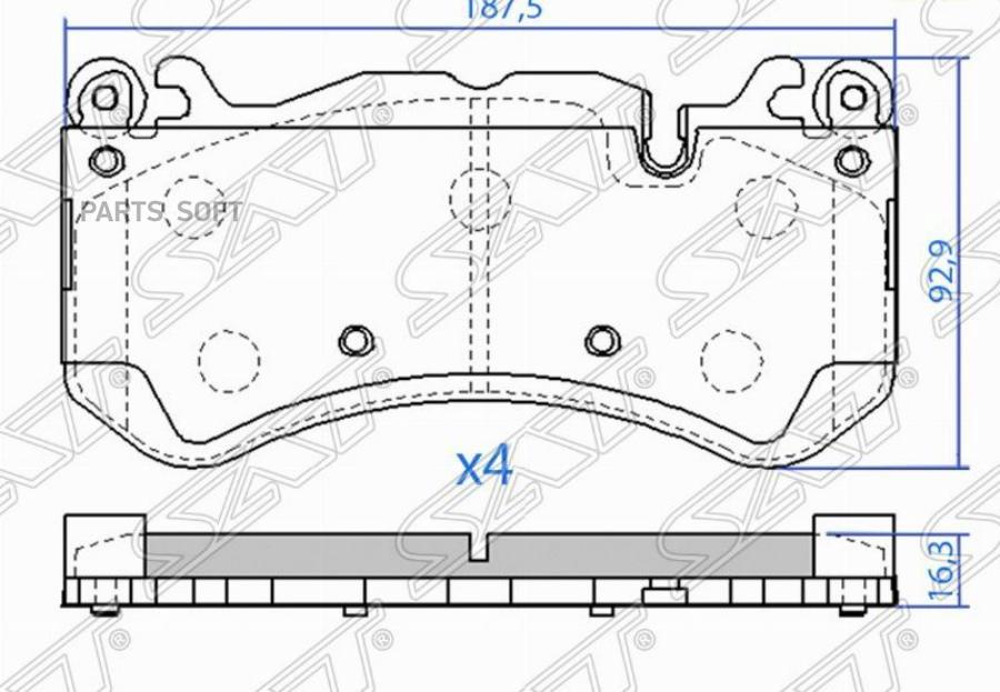 

Колодки Тормозные Перед Audi A6 08-/Q3 13-/Mercedes Gl-Class X166/S-Clas Sat St-4F0698151G