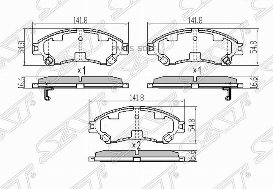 

Колодки Тормозные Перед Suzuki Sx-4 13-/Vitara 14- Sat St-55810-61M00