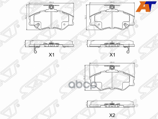 

Колодки Тормозные Перед Hyundai Porter 94-04/H100 93-04 Sat арт. ST-58101-4BA10