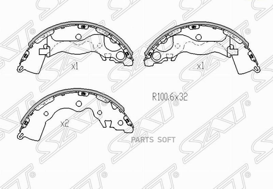 

Колодки Тормозные Зад Kia Rio 05-11 1Шт Sat St-58305-1Ga00